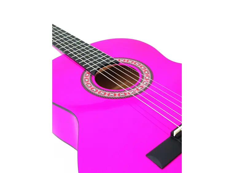 DIMAVERY AC-303 Classic Guitar, pink 